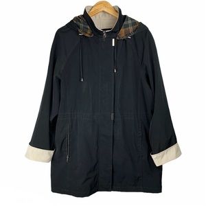 Braefair Black Tan and Plaid Jacket Coat